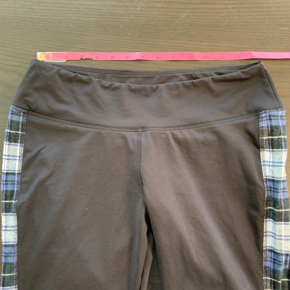 The Vermont Flannel Co Black Plaid Leggings Lounge Pants Women's Large - Picture 5 of 11